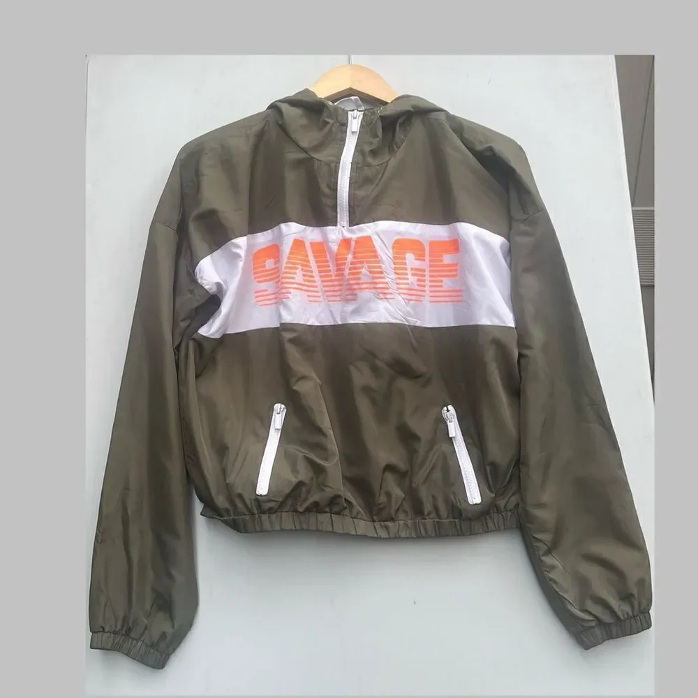 rue21 Cropped Windbreaker size M